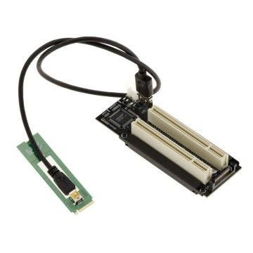Riser convertisseur pour convertir Un Port M2 M Key PCIe vers 2 Ports PCI 32 Bits