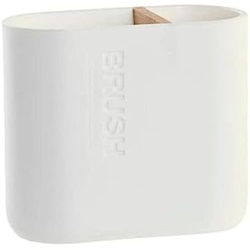 Porte-Brosse à Dents - DKD Home Decor - Standard - Blanc - Bambou - Polypropylène