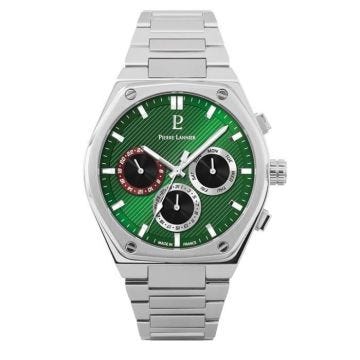 Montre - LANNIE - Copilote 230F171 - Argenté - Cadran Vert - Bracelet Acier