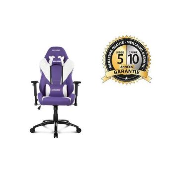Siège pour Gamer - AKRACING - SX - Cuir en polyuréthane - Réglable en hauteur - Lavande