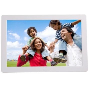 Cadre numérique LED 15 pouces Résolution 1280 x 800 Support Télécommande Blanc - YONIS