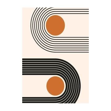 Tapis - COLLECTION DOT - SEVENTIES - Orange - 120x180 cm - Epaisseur 6mm
