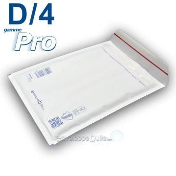 50 Enveloppes bulles PRO D/4 blanches 170x275mm