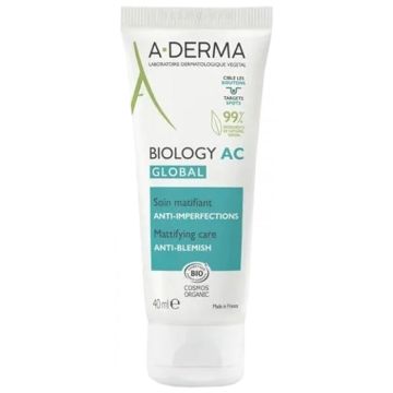 Aderma Biology AC Global Soin Matifiant Anti Imperfections 40Ml TU Blanc