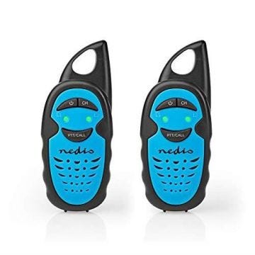Nedis Talkie-walkie - portée de 3 km - 1 Canal - ptt - 2 appareils - Bleu/Noir