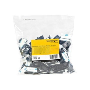 100 Pack of Self-Adhesive Cable CLAMP Small