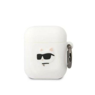 Karl Lagerfeld Coque Silicone NFT Choupette Head 3D - AirPods 1/2 gen (blanc) - 3666339087920