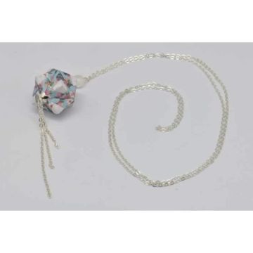 Collier sautoir papier Origami Boule Bleu - The cocotte