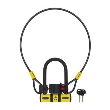 AUVRAY - Antivol Vélo U BIKE Avec Support 82x147 + Câble 1m ø8mm
