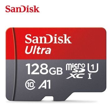 Carte Micro TF SD SanDisk 128 Go - Classe 10 - Vitesse de lecture jusqu'à 120 Mo/s