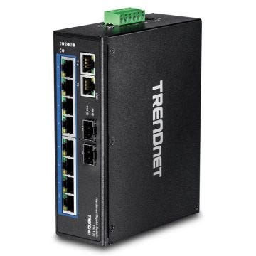 TRENDNET Commutateur Ethernet TI-G102 10 Ports - 2 Couches supportées - Modulaire - Paire torsadée et Fibre Optique