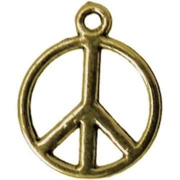 Breloque - MÉGACRÉA - Petit peace and Love - Métal - Bronze - Mixte