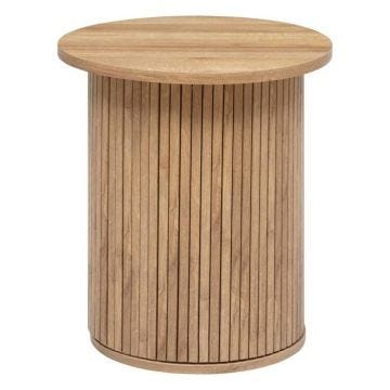 Table à café "Colva" en placage effet bois D45cm - Bois naturel - Atmosphera createur d'interieur