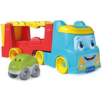 Jeu Clementoni - Le Camion des voitures culbutos - Plastique recyclés - Voitures inclues - Dès 18 mois - Fabriqué en Italie