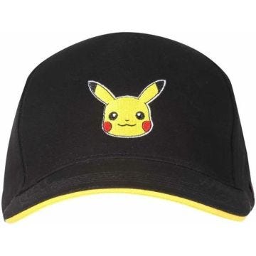 Casquette Unisex Pokémon Pikachu Badge 58 cm Noir Taille unique 58 cm