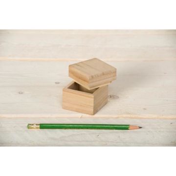 Boîte Carrée - ARTEMIO - 5x5x5 cm - Bois - Écrin - Emballage Cadeaux