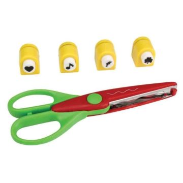 Ciseaux cranteur et perforatrices découpe 0,8 cm x 4 pcs - MegaCrea {couleur}