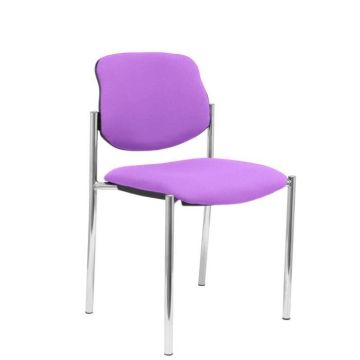 Chaise fixe Villalgordo - PIQUERAS Y CRESPO - Modèle Villalgordo - Violet - Tissu - Châssis chromé