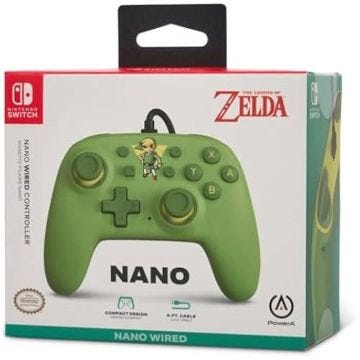 PowerA Manette Filaire Nano pour Nintendo Switch, modèle Nintendo Switch OLED et Nintendo Switch Lite, Accessoire de Jeu, Manette