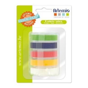 ARTEMIO Recharge Etiqueteuse 5 Rubans Click Click2