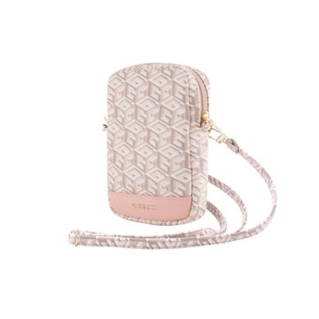 Guess Zip GCube Bottom Stripe - Sac pour téléphone (rose)
