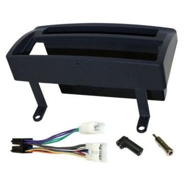 Kit Adaptateur Autoradio 1DIN avec vide-poche noir Toyota Corolla ap01 + ISO + FM