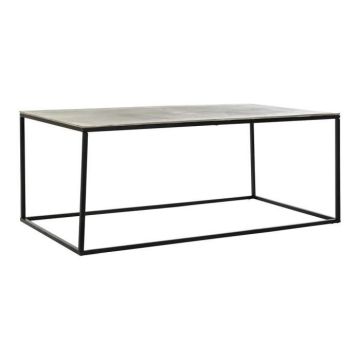Table basse - item home - style moderne gris, noir bois, aluminium - métal - 111,7 cm