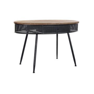 Console - Sapin Noir - Métal - Moderne et Élégante - 120 x 65 x 77 cm
