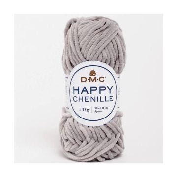 Fil velours - DMC - Happy Chenille - 15 g - 100% polyester - Gris Moyen