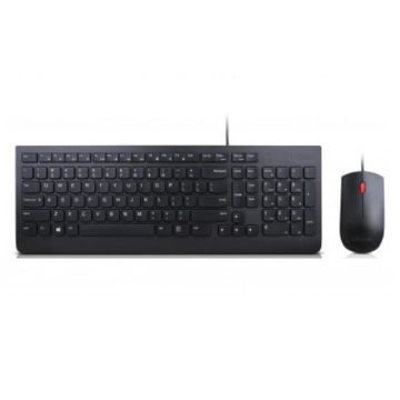 Clavier - Lenovo - Essential - USB - QWERTY - Avec souris incluse - Noir