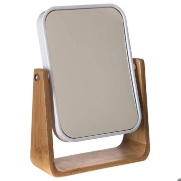 5five - miroir 16x22cm bambou "naturéo" blanc