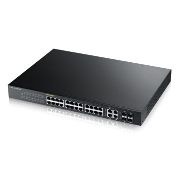 Zyxel GS1920-24HPv2 Commutateur intelligent 24 x 10-100-1000 (PoE+) + 4 x SFP Gigabit combiné + 4 x 10-100-1000 Montable sur…