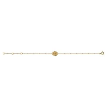 Bracelet - Brillaxis - Bracelet chaine vierge miraculeuse or jaune - Couleur de la matière:Jaune Taille/Longueur:18 cm