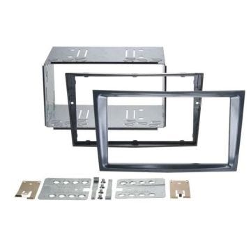 Adaptateur de façade 2-DIN Opel Corsa D noir mat