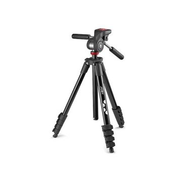 JOBY Compact Advanced Kit, Trépied Photo/Smartphone avec Rotule 3D, Fixation Universelle Rapide ¼-20 , Support