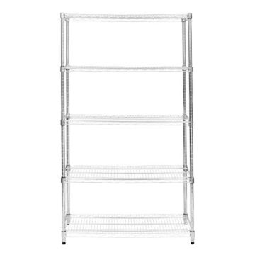 Etagère en Fil d'Acier Chromé - Max 1000KG - 45x120x180cm - Rangement Garage