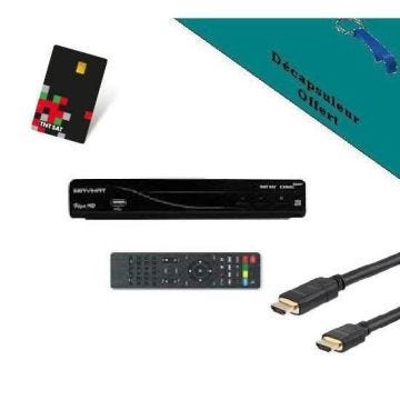 SERVIMAT Récepteur TV satellite HD ME+ Carte d'accès TNTSAT V6 + Câble HDMI