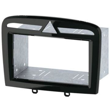 Kit façade autoradio - ADNAUTO - KA437D - Compatible Peugeot 308 408 - Noir Laque - 2Din