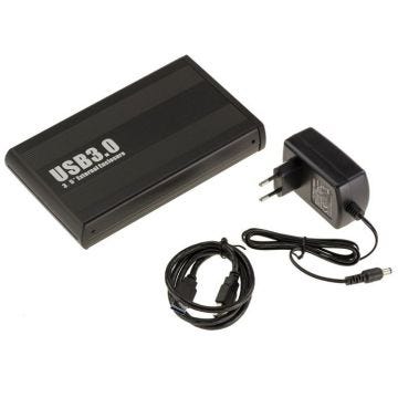 Boitier Baie USB 3.0 5G pour disque dur SATA 3.5 connecteur 22 points 15+7 Alimentation externe 24W.
