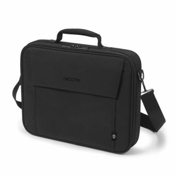 DICOTA Sacoche MULTI BASE Noir Eco pour PC Portable 13"-14.1" Légère avec protection polyester cadre métal et plusieurs compartiment