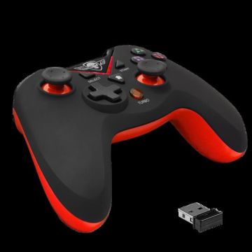 Manette de jeu - SPIRIT OF GAMER - Xtrem Gamepad - Sans Fil - 12 boutons - Noir et Rouge - PS3/PC