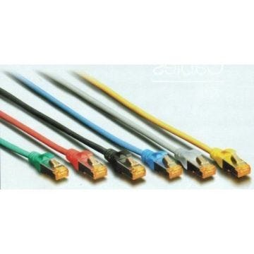 DIGITUS Câble patch RJ45 LSOH AWG 27-7 CAT 6 S-FTP Blindé Bt Rouge 30 m Gris