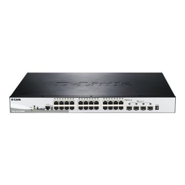 Commutateur réseau - D-Link - DGS-1510-28XMP/E - 24 ports 10/100/1000 Mbps - 4 ports SFP+ 10G - PoE+ 370W