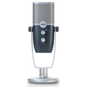 AKG Ara - Microphone à double directivité - 24 bits/96 kHz - Prise casque - USB