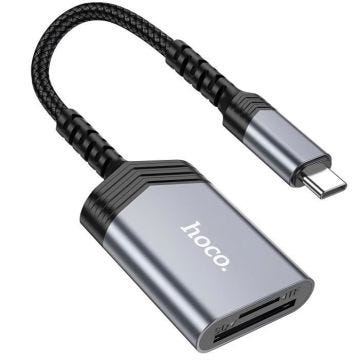 Lecteur Carte USB-C - HOKO - SD et micro SD - 2TB - Vitesse de transfert 480Mbps - Nylon tressé résistant