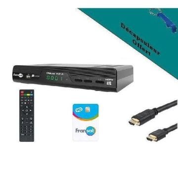 STARCOM Récepteur TV satellite HD + Carte Viacess Fransat PC6 + Cable HDMi HD ME