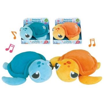 MA PETITE CARAPACE - Peluche musicale tortue 25 cm