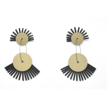 Longues boucles d'oreille Brampti Noir - Christina Brampti
