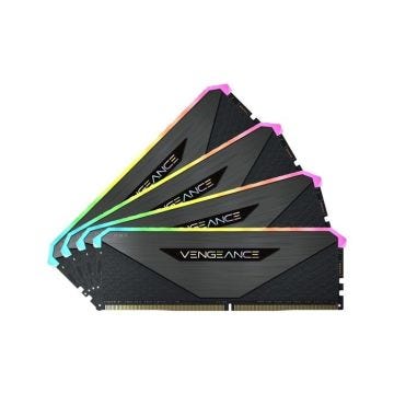 Kit Quad Channel Corsair Vengeance RGB RT 64 Go DDR4 3200 MHz CL16 - 4 barrettes de RAM PC4-25600