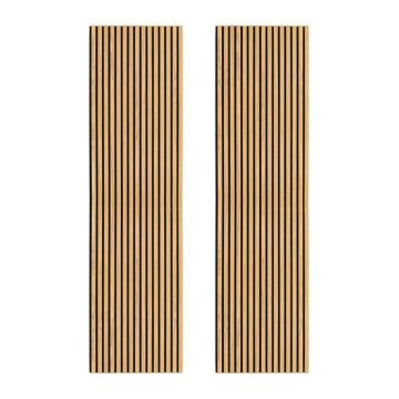 2x Panneaux Lattes Acoustiques Muraux Chêne Luxe Placage Décoratif 240cm x 60cm